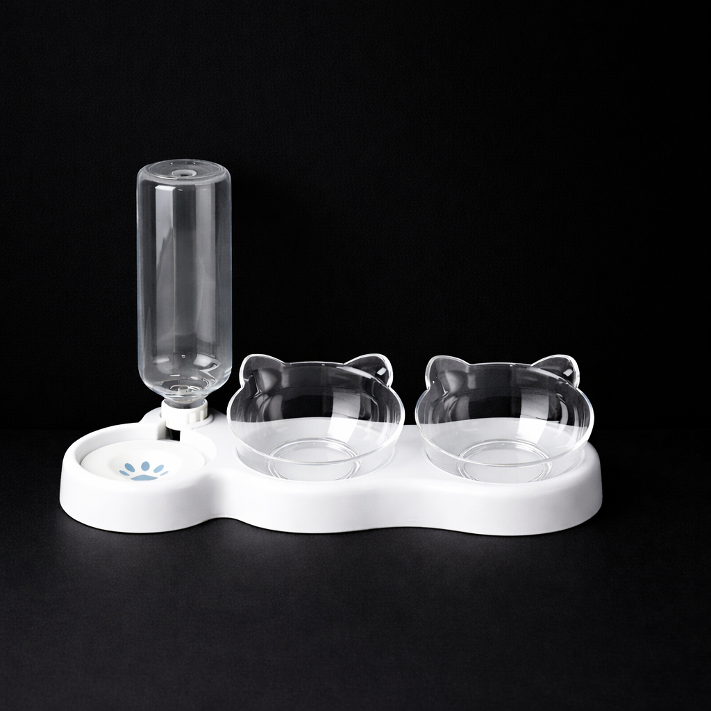 Comedero Doble Gato Alto Mascotas Bebede