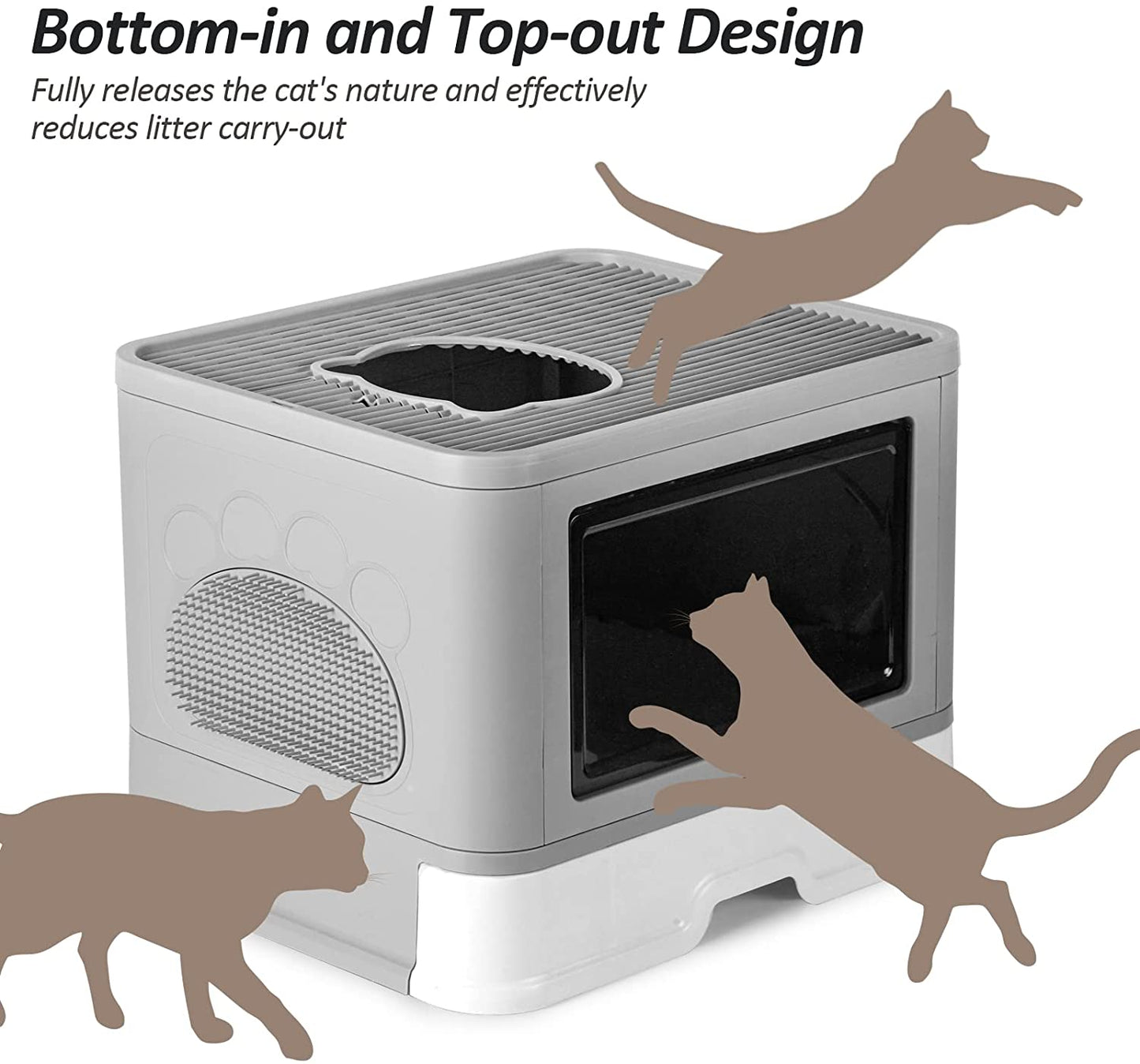 Arenera Para Gato Tapa Pegada Plegable