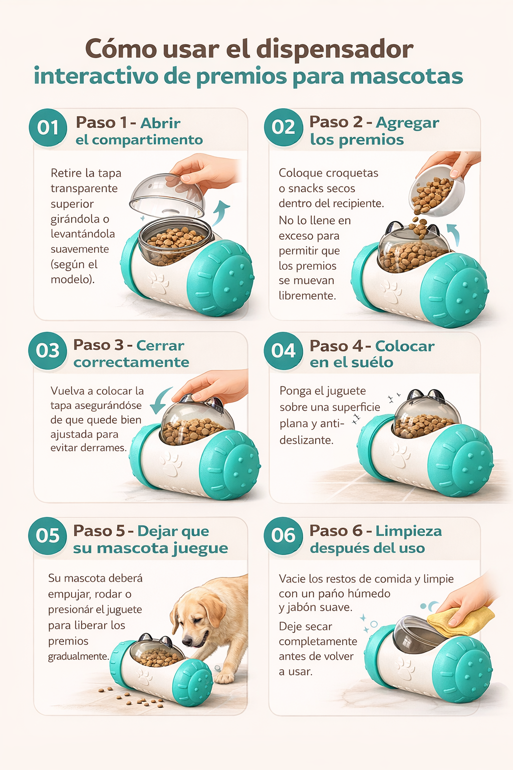 Juguete Dispensador De Comida Perros