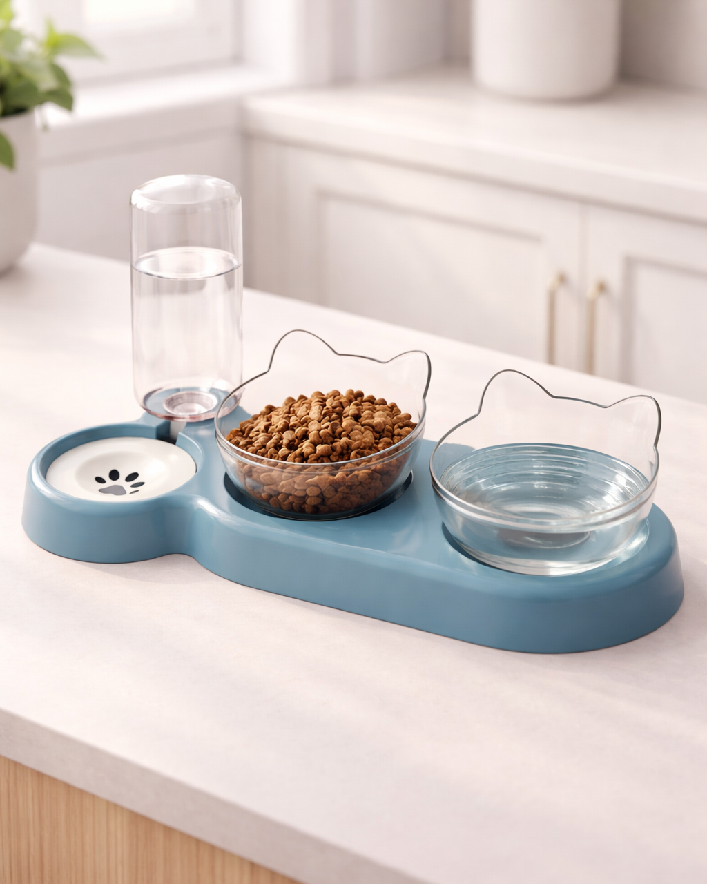 Comedero Doble Gato Alto Mascotas Bebede